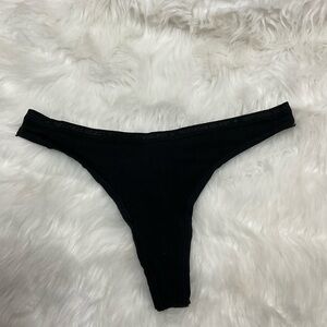 Vintage Victorias Secret Cotton Black Thong